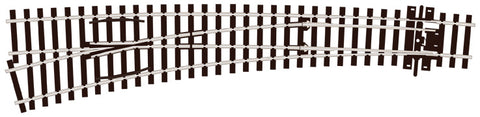 Peco SL-E187 OO Gauge Code 75 Electrofrog L/H Curved Point