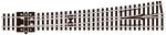Peco SL-E389 N Gauge L/H Large Radius Electrofrog Turnout/Point