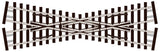 Peco SL-E393F N Gauge Short Crossing Code 55 Finescale