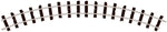 Peco ST-412 OO-9 Gauge No 1 Radius Double Curved Track (Pack 4)