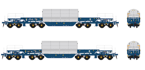 Accurascale 2400KUA OO Gauge KUA Nuclear Flask Carrier Twin Pack