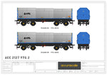 Accurascale 2127VTG2 OO Gauge JSA Bogie Covered Steel Wagon Twin Pack - VTG 2