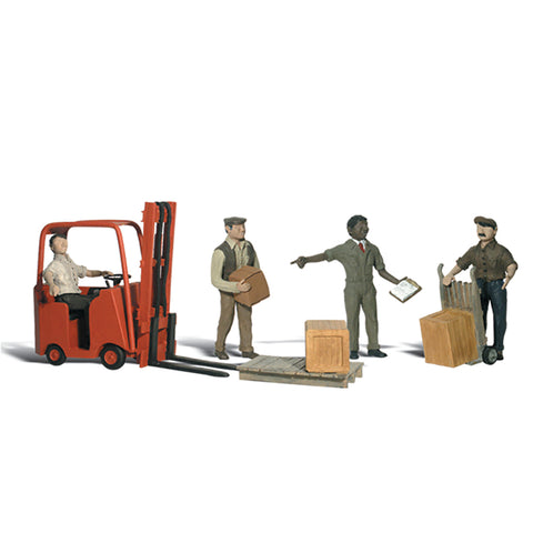 Woodland Scenics A2192 N Gauge Workers Figures with Forklift