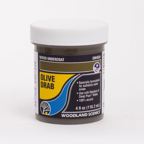 Woodland Scenics CW4534 Water Undercoat Olive Drab (118.2ml)