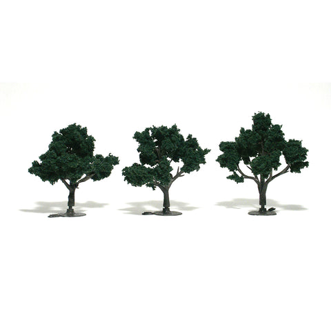 Woodland Scenics TR1508 3" to 4" Dark Green Trees (Pk 3)