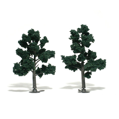 Woodland Scenics TR1514 5" to 6" Dark Green Trees (Pk 2)
