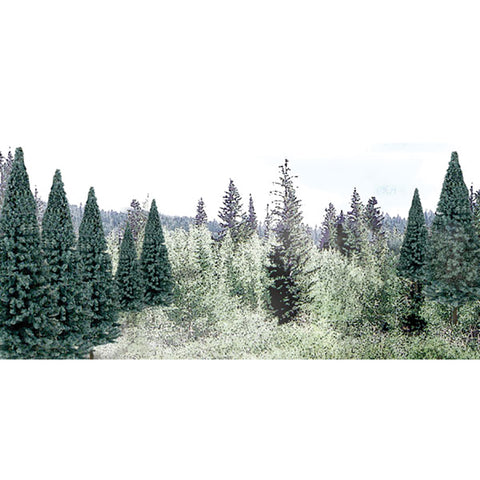 Woodland Scenics TR1587 2"-4" Blue Spruce Trees Pack (18/Pk)