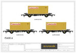 Accurascale 2060-CWD-A OO Gauge Cawoods Coal PFA Wagon Triple Pack A