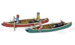 Woodland Scenics A2200 N Gauge Canoers  Figures