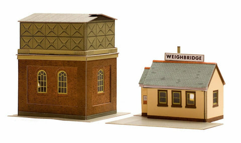 Superquick A8 OO Gauge Water Tower & Weigh House Card Kit