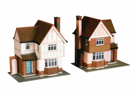 Superquick B23 OO Gauge Two Detached Houses Card Kit