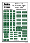 Sankey Scenics BRPS SR4 OO Gauge BR Platform Signs Southern Region