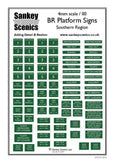 Sankey Scenics BRPS SR4 OO Gauge BR Platform Signs Southern Region