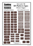 Sankey Scenics BRPS WR4 OO Gauge BR Platform Signs Western Region