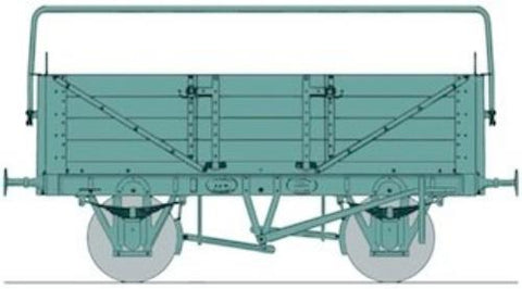 Cambrian C111 OO Gauge 10t 4 Plank Open/Lime Wagon Kit
