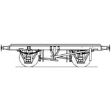 Cambrian C35 OO Gauge 16' 6" / 17' 6" RCH Steel Underframe (9' W/B - 36mm) Kit