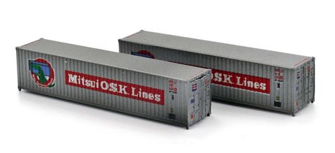 Dapol 2F-028-117 N Gauge 40ft Container Pack (2) MOLU Weathered