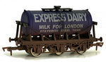 Dapol 4F-031-018 OO Gauge 6 Wheel Milk Tank Wagon Express Dairy Weathered