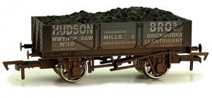 Dapol 4F-040-014 OO Gauge 4 Plank Wagon Hudson Bros Weathered
