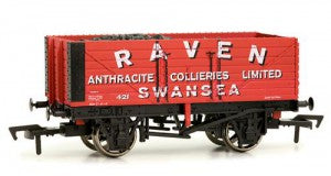 Dapol 4F-071-104 OO Gauge 7 Plank Wagon Raven