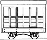 Dundas Models DM04A OO-9 Gauge Freelance 2-Compartment 4 Wheel Coach Kit