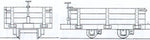 Dundas Models DM33 OO-9 Gauge Hudson 4 Wheel Wooden Bodied 3 Plank Open Wagon Kit
