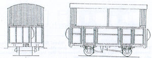 Dundas Models DM34 OO-9 Gauge 4 Wheel Coach 2 Compartment Kit
