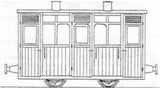 Dundas Models DM63 OO-9 Gauge Ffestiniog Planked 4 Wheel 1st/2nd Coach Kit