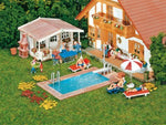 Faller 180542 HO/OO Gauge Swimming Pool & Utility Shed