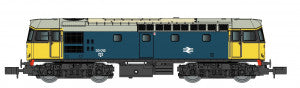 Gaugemaster GM2210604 N Gauge Class 33 012 BR Blue w/Yellow & Black Cabs