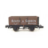 Gaugemaster GM2410101 N Gauge 7 Plank Wagon South & Gasson 105 Brighton