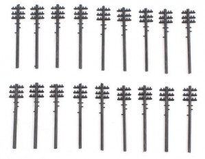 Gaugemaster GMKD14 N Gauge Telegraph Poles (18) Plastic Kit