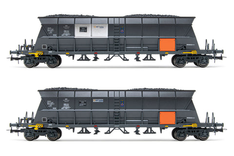 Jouef HJ6210 HO Gauge SNCF EF60 EDF 4 Axle Coal Hopper Set (2) VI