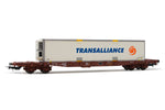 Jouef HJ6214 HO Gauge SNCF Transalliance S7 4 Axle Swapbody Wagon V