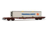 Jouef HJ6214 HO Gauge SNCF Transalliance S7 4 Axle Swapbody Wagon V