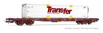 Jouef HJ6244 HO Gauge Touax S70 Bogie Flat Wagon w/Trans-Fer Swapbody VI