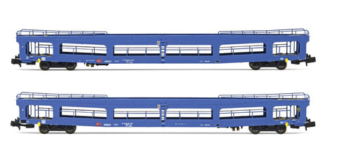 Arnold HN4410 N Gauge DBAG DDm916 Blue Car Transporter Set (2) VI