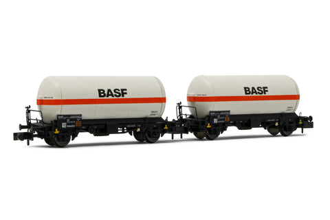 Arnold HN6476 N Gauge BASF Gas Tank Wagon Set (2) IV