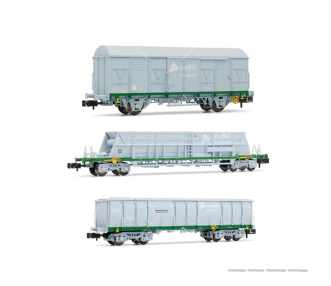 Arnold HN6553 N Gauge ADIF Tren de Contraste de Basculas Wagon Set (3) V