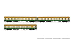 Rivarossi HR4344 HO Gauge DR OSShD Green/Beige Coach Set (3) IV