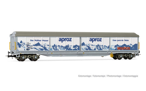Rivarossi HR6580 HO Gauge SBB Habils Aproz 4 Axle Sliding Wall Wagon V