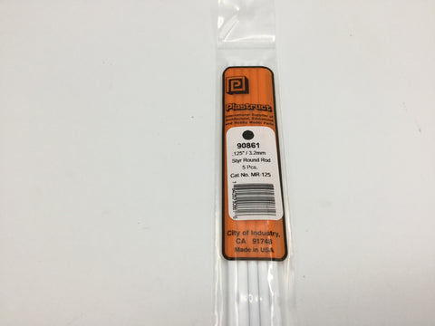 Plastruct 90861 (MR-125P) Styrene Rod 3.2mm x250mm 5pc