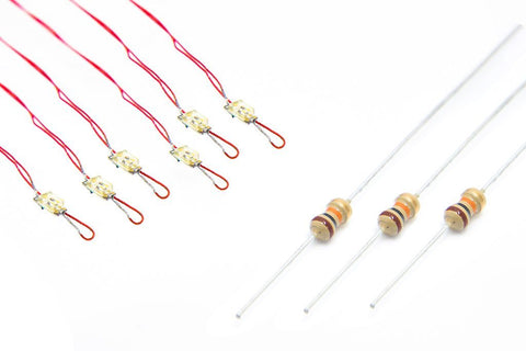 DCC Concepts LED-NLPW NANOlight (w/resistors) 6x (1 Colour) Prototype White
