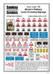 Sankey Scenics MLC4 OO Gauge Modern Railway Level Crossing Signage