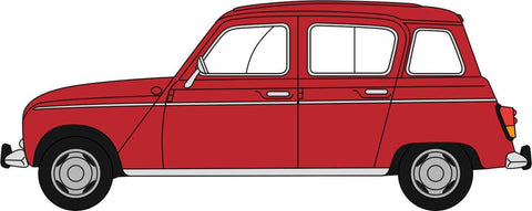 Oxford Diecast 76RN002 1:76/OO Gauge Renault 4 Red