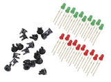 Peco PL-30 LED'S 10 Green, 10 Red, & 20 Panel Clips