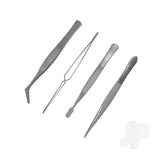 Modelcraft PTW5000 Set of 4 Steel Tweezers