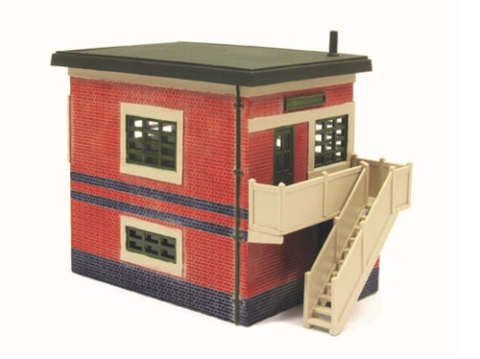 Ratio 554 OO Gauge Wartime (ARP) Flat Roof Signal Box Kit