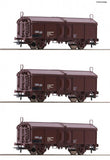 Roco 66178 HO Gauge OBB Tms Sliding Roof Wagon Set (3) IV