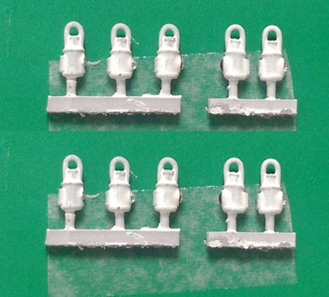 Springside DA5/10 OO Gauge LNER White Head & Tail Lamps (Pack 10)
